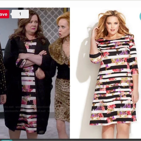 INC Floral Garden Mist Striped A-line (Macys) Dress Sz XL New With Tags - Picture 8 of 10